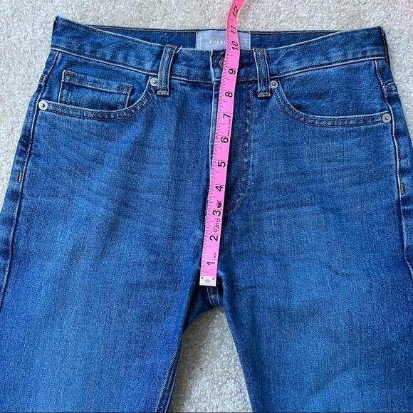 Everlane Straight Leg Jeans Womens 24 Regular Medium Wash High Rise Cotton Blend - Picture 8 of 11
